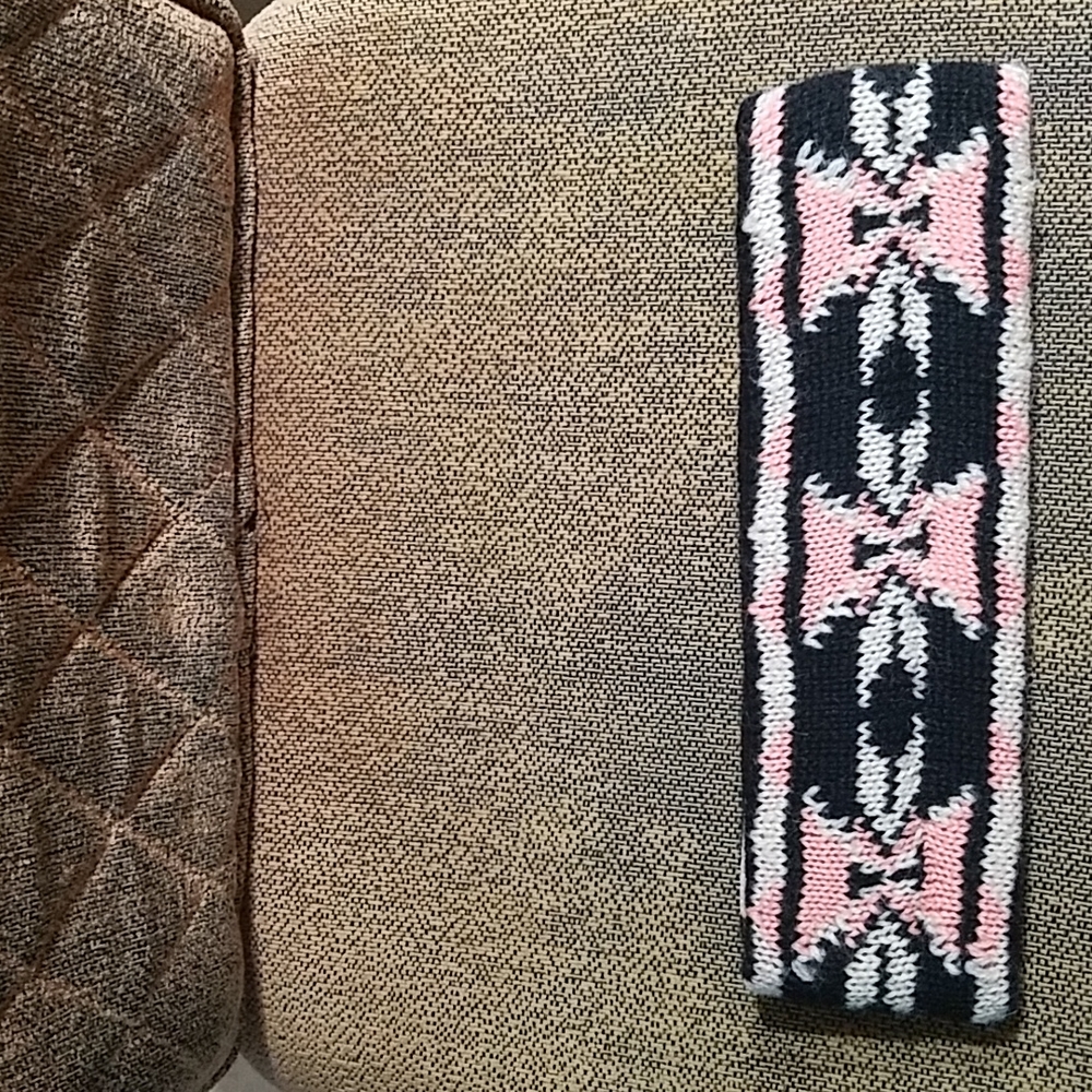 Vintage Ellesse Multicolor Print Wool Knit Headband Y2K